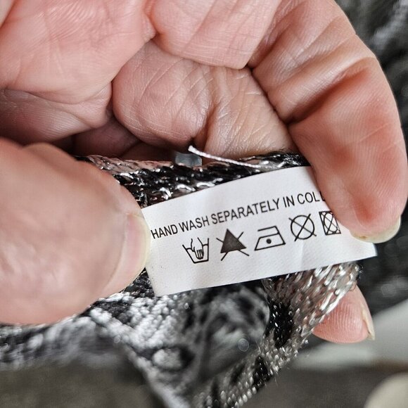 Leopard Print Silver Fringe Shawl Kimono Cover up Mesh Open Front One Size - Picture 9 of 12